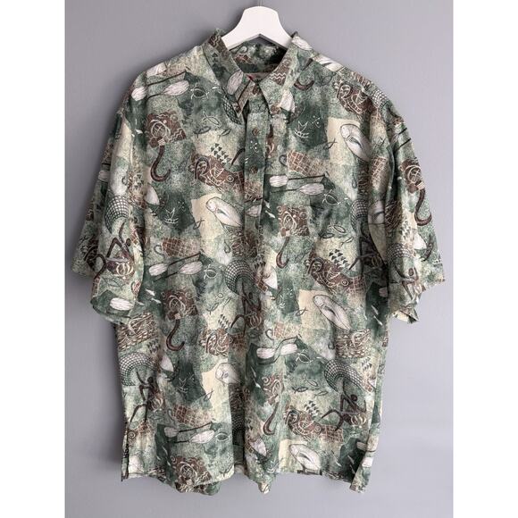 Hilo Hattie Other - Hilo Hattie Hawaiian Shirt XL Made in Hawaii Fish Ocean Print Cotton Blend Aloha
